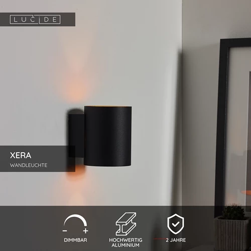 Lucide XERA - Wandleuchte - Ø 8 cm - 1xG9 - Schwarz - USP